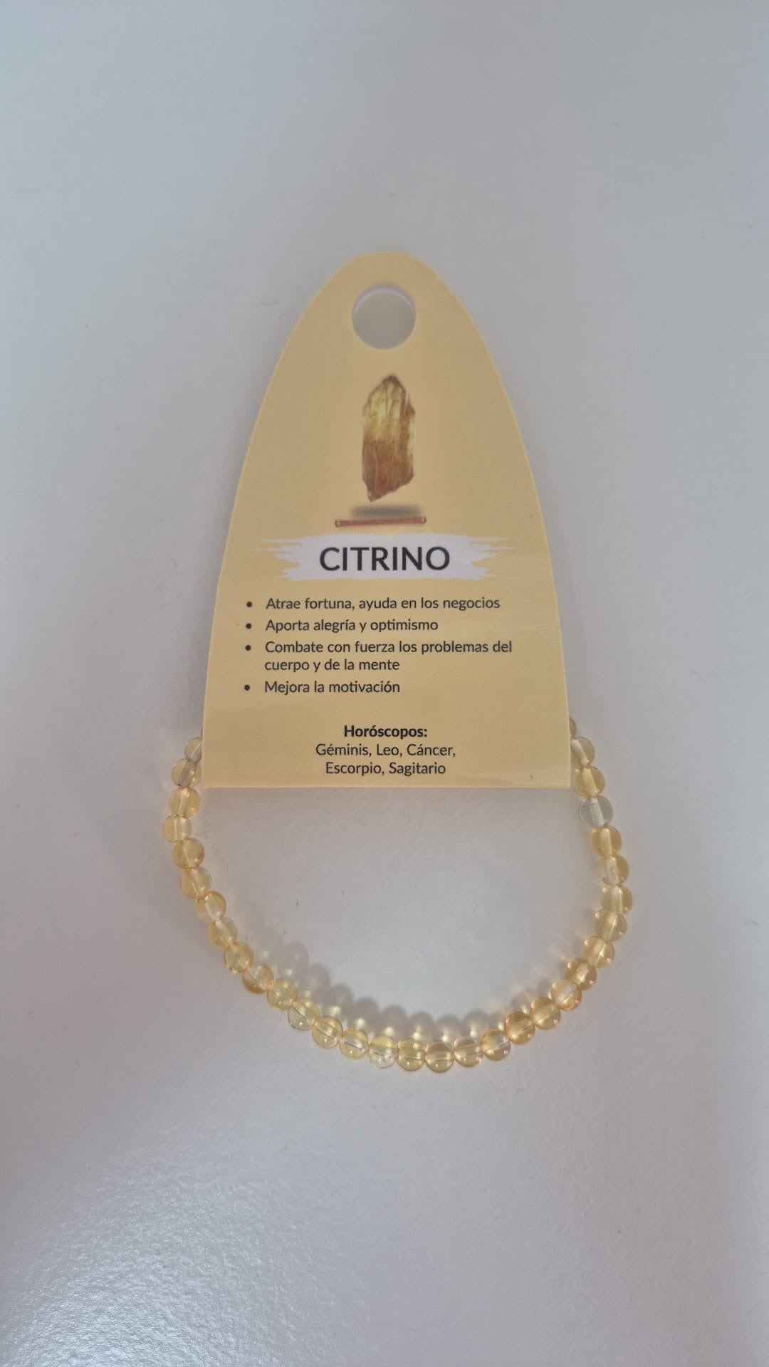 Pulsera citrino 4 mm