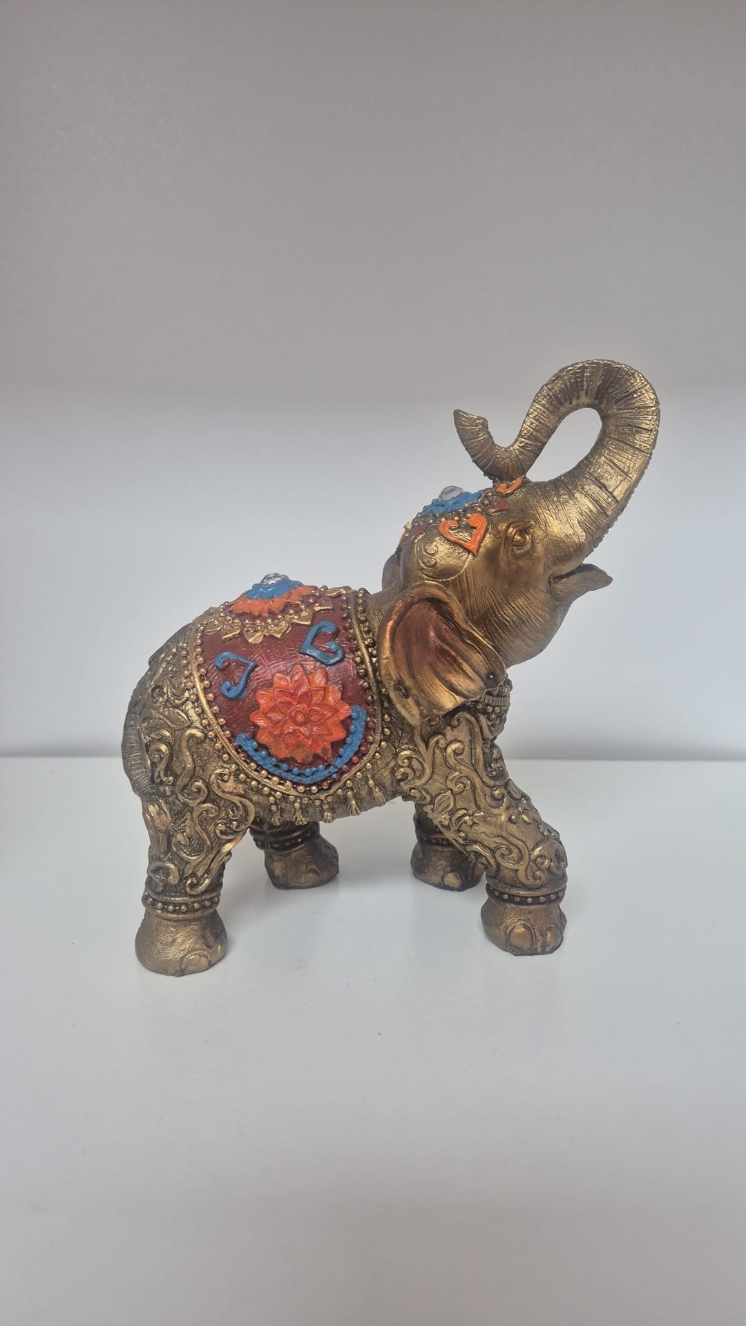 Figura - Elefante Dorado Brilhante