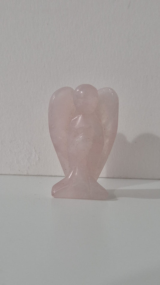 Figura - Angel Mineral Cuarzo Rosa