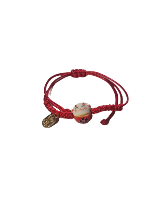 Pulsera Maneki-neko o gato de la suerte