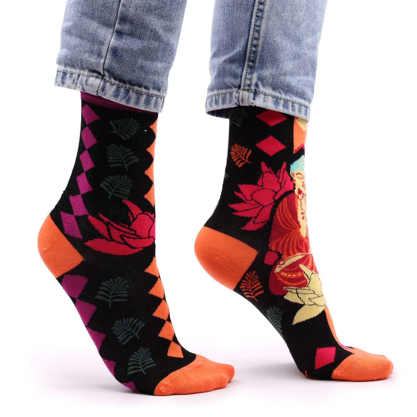 Calcetines Hop Hare Bamboo (S/M) - Buda Rosa y Flor de Loto