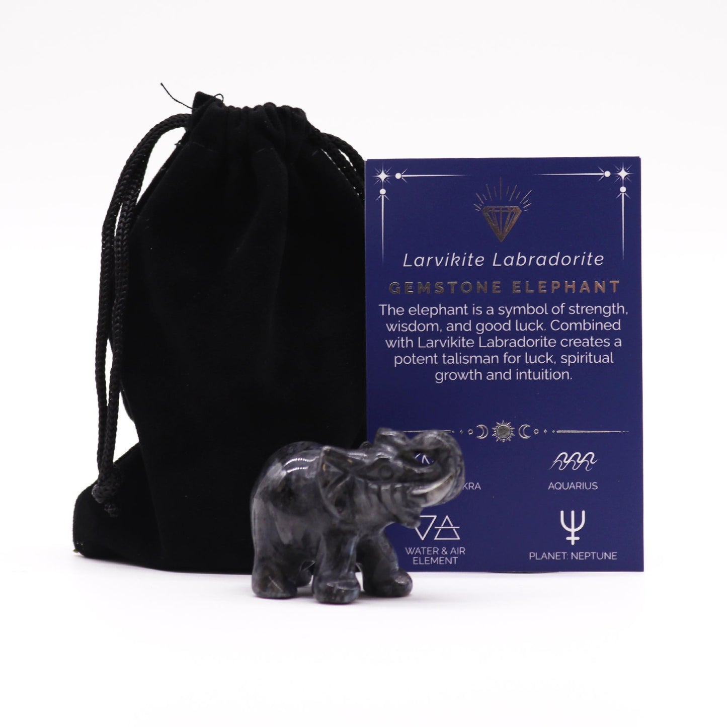 Elefante de la Suerte con Piedra Preciosa