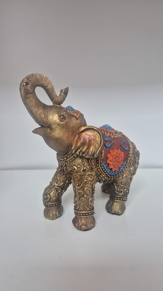 Figura - Elefante Dorado Brilhante