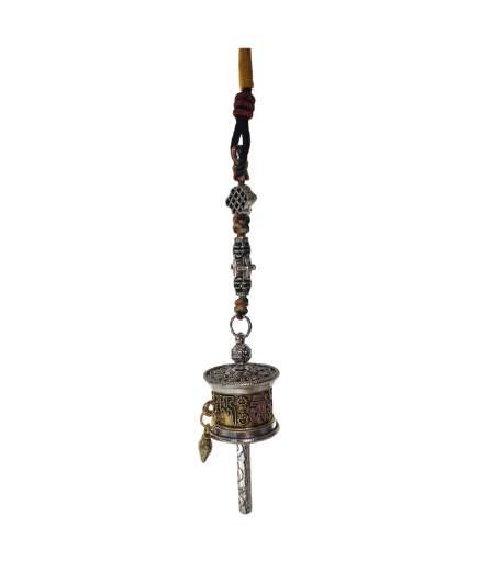 Tibetan prayer wheel keychain.