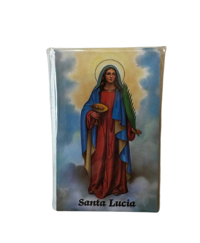 Holy card of Saint Lucia.