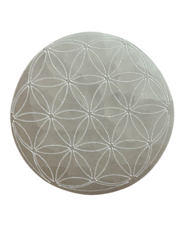 Selenite plate flower of life