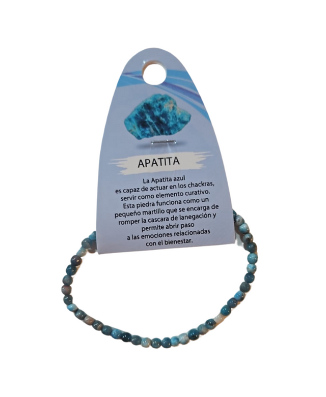 Pulsera apatita Azul 4mm