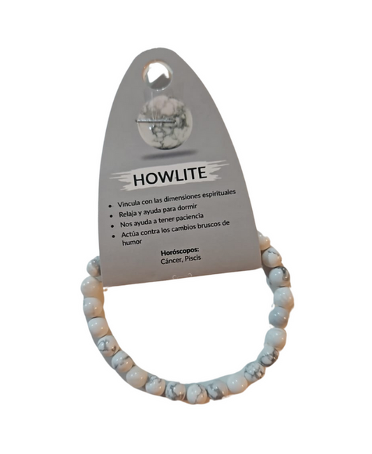 Pulsera howlite  4 mm