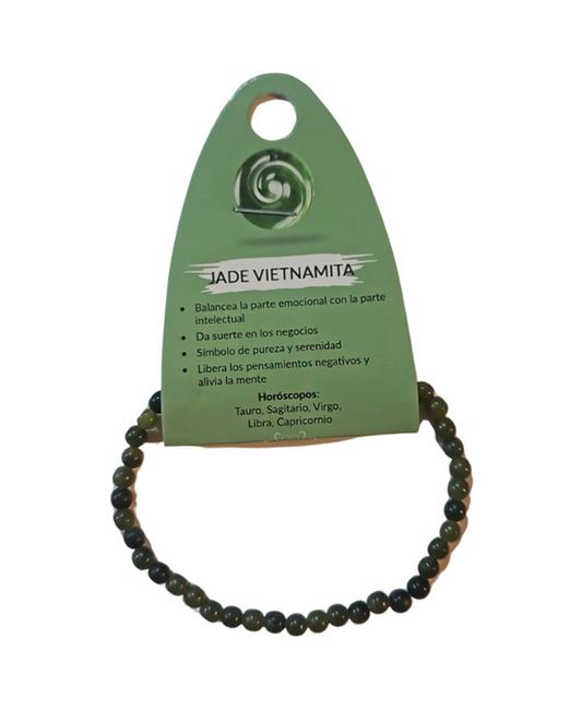 Pulsera jade verde vietnamita 4 mm