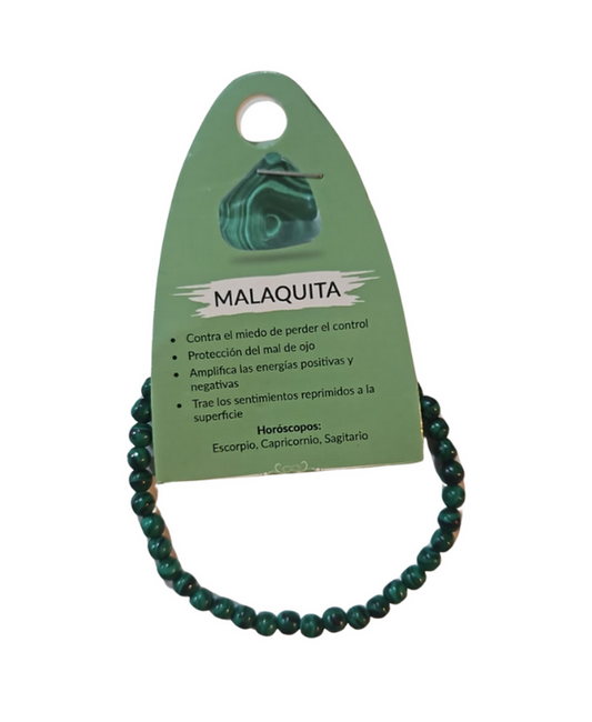 Pulsera malaquita 4 mm