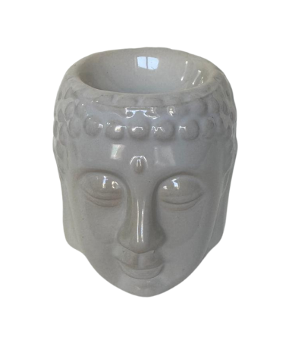 Quemador aceite esencial Budha blanco.