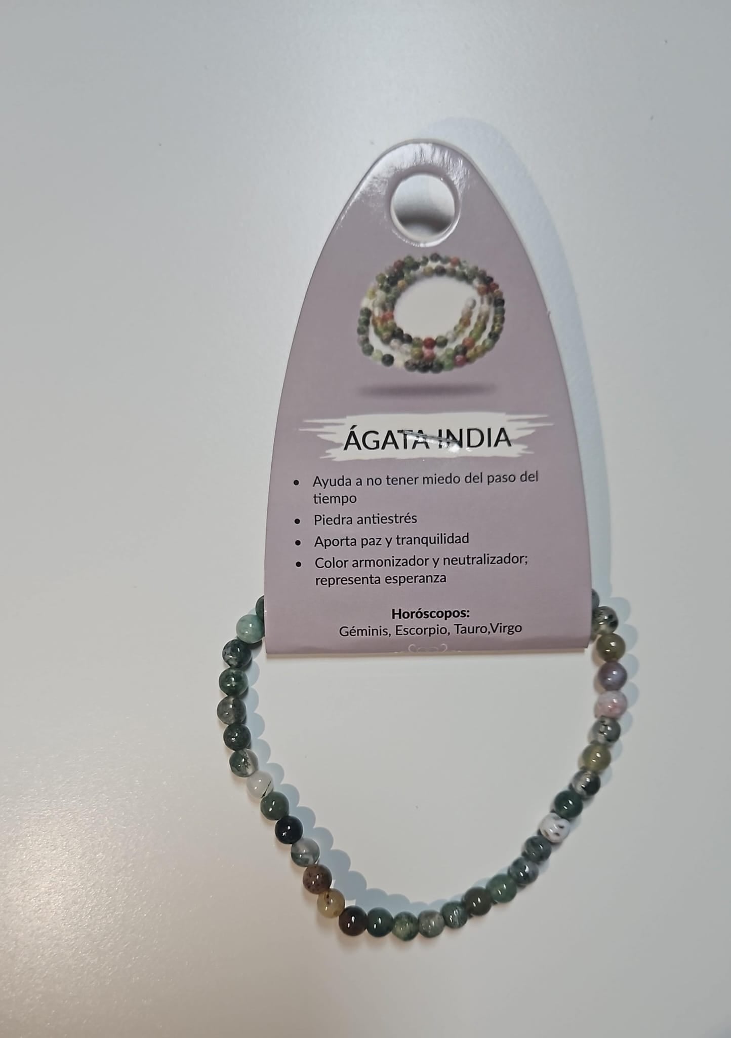 Pulsera Agata India 4mm