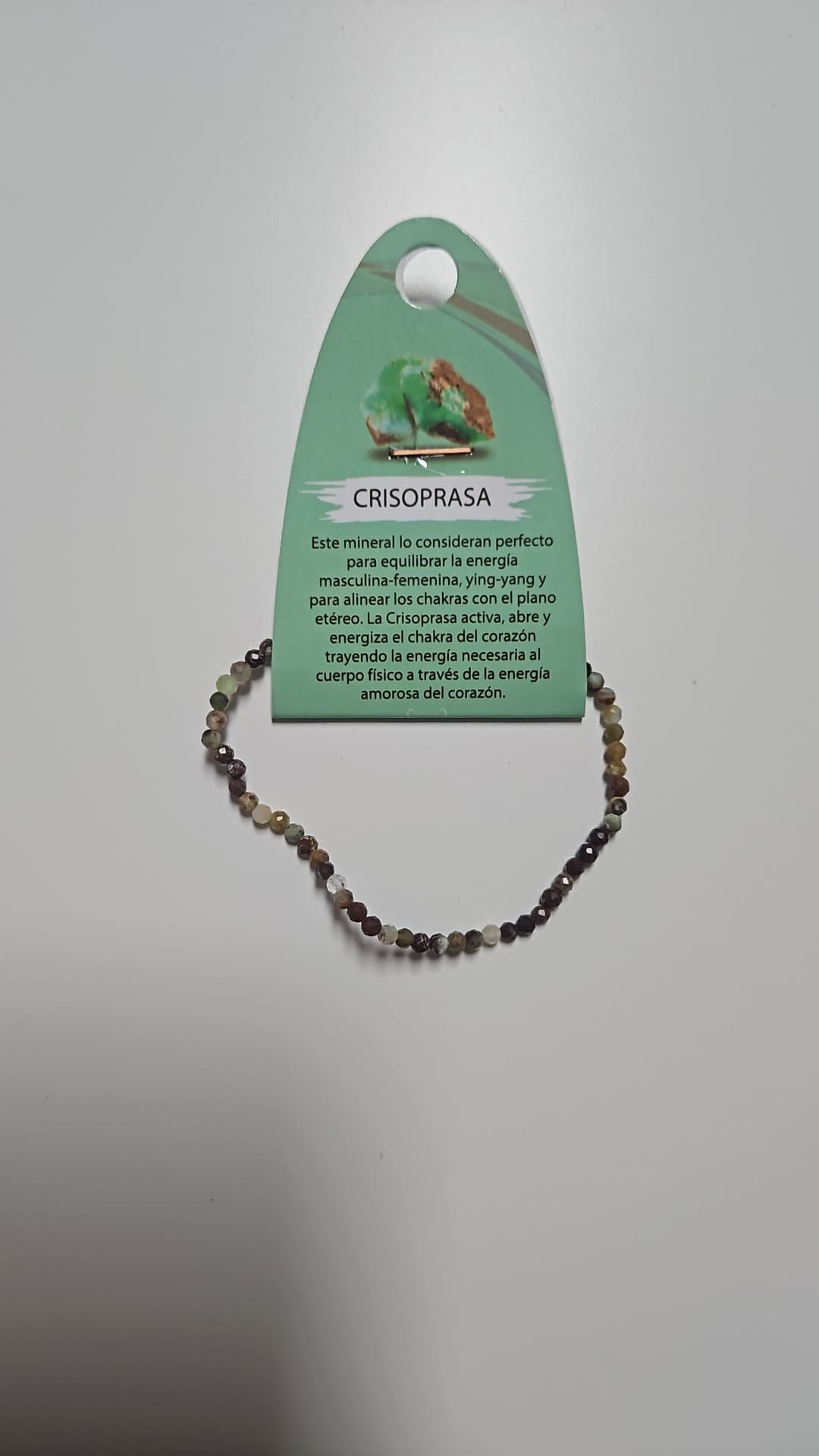 Pulsera Facetasa Crisoprasa 4mm