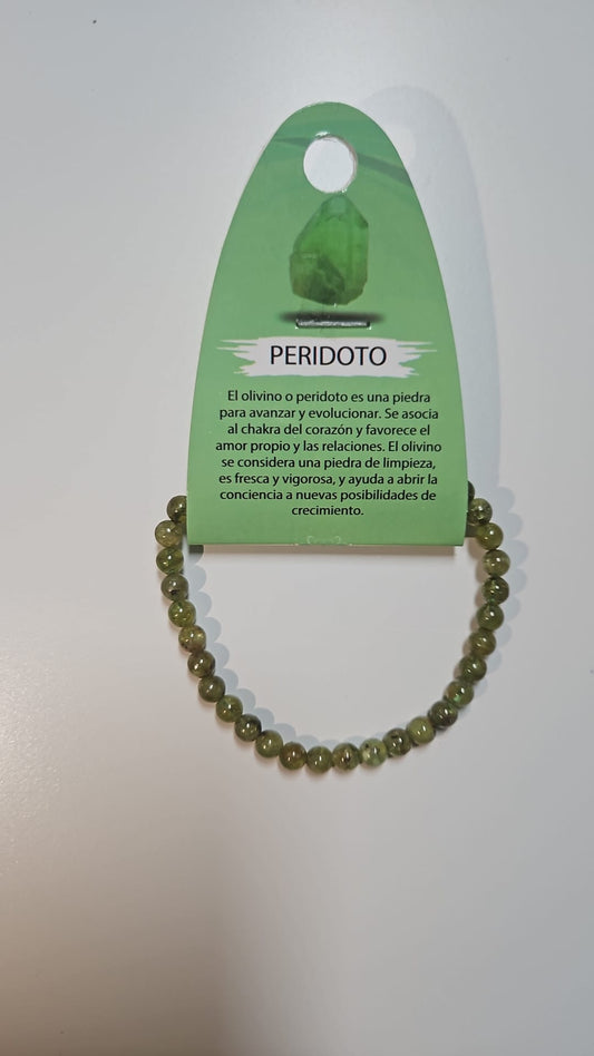 Pulsera Peridoto 4 mm