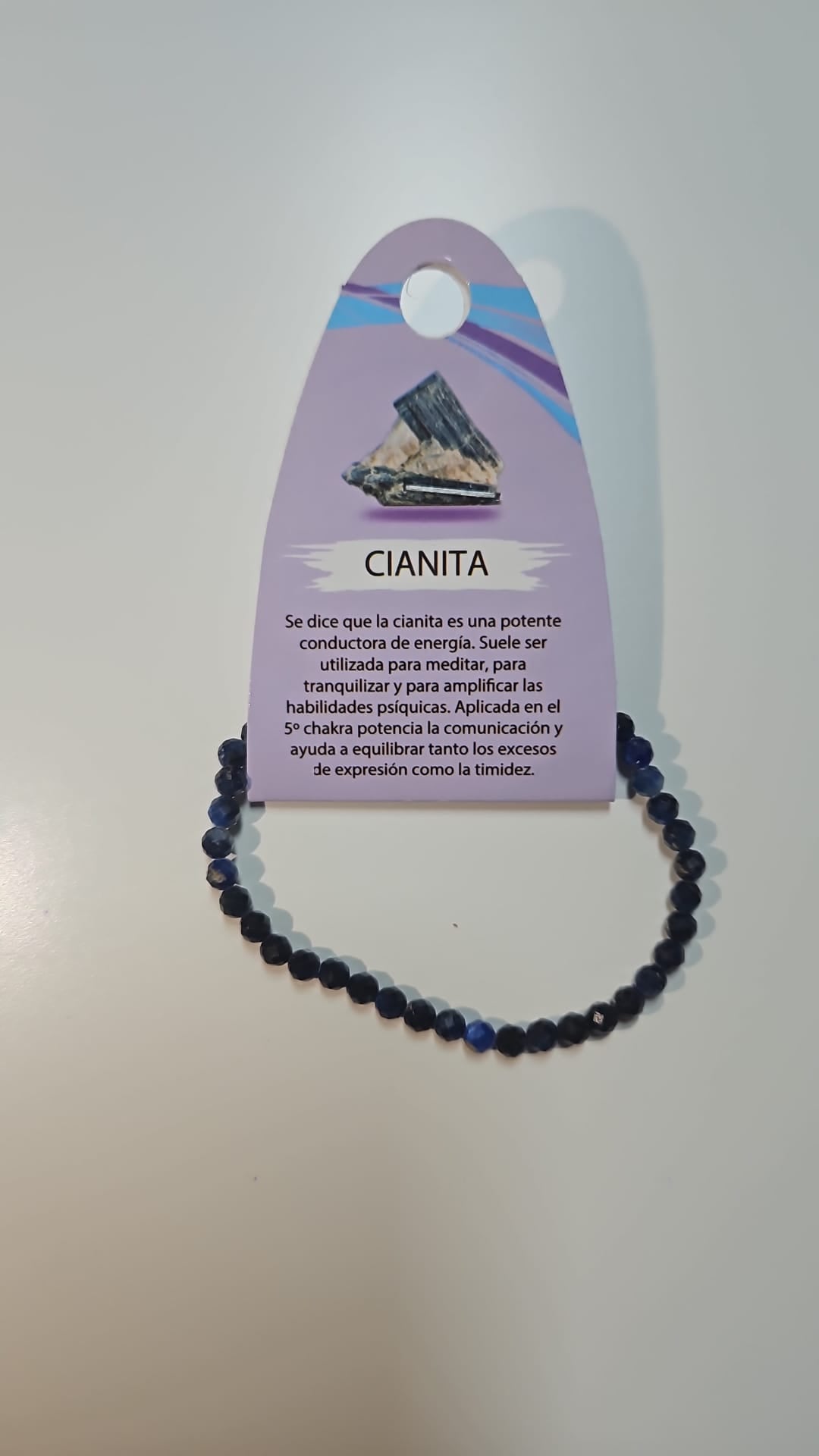 Pulsera Facetada Cianita 4mm