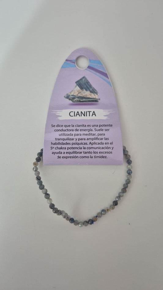 Pulsera - Cianita facetada 3 mm