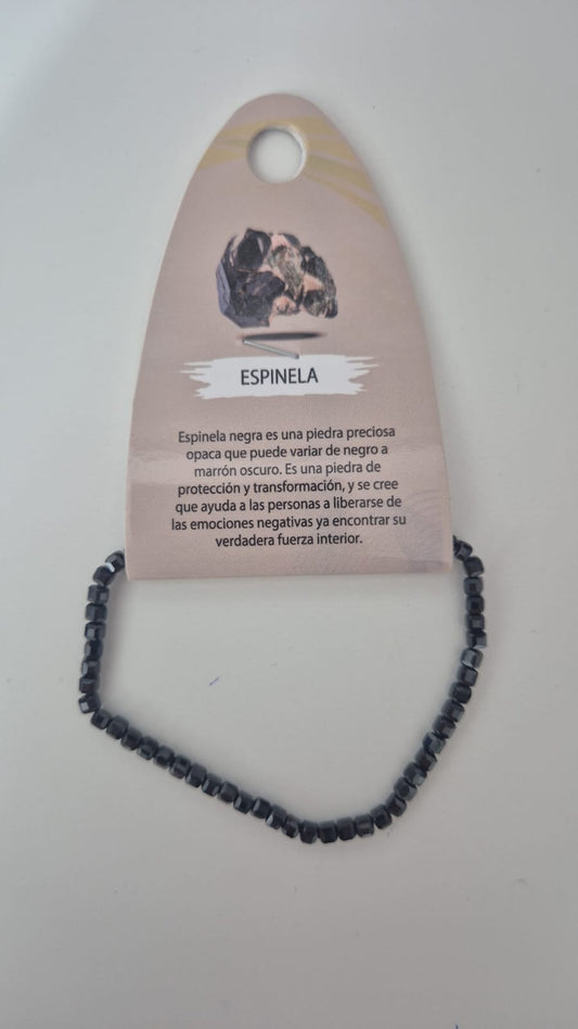 Pulsera - Espinela facetada 3 mm