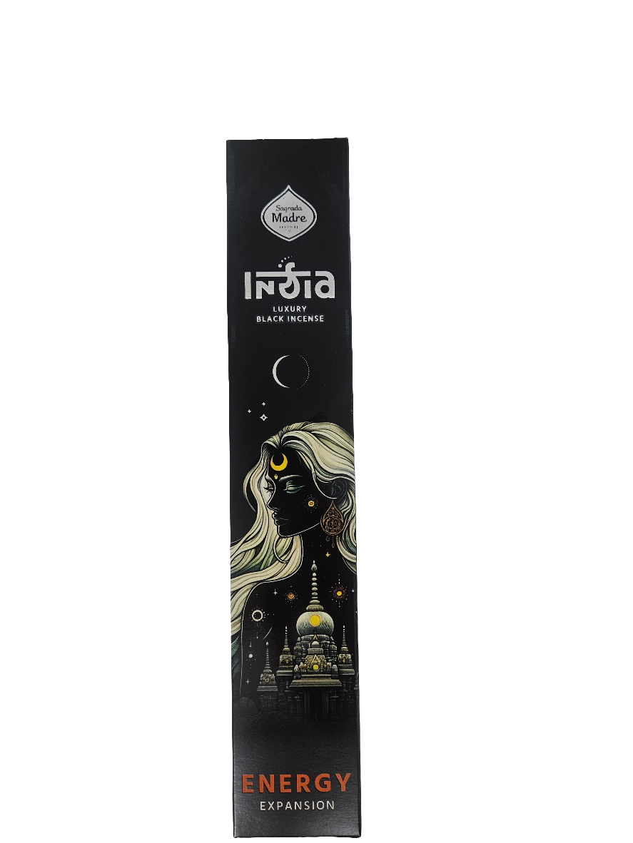 Incienso Varillas India Black Sagrada Madre - Aromas para Conexión y Crecimiento Espiritual