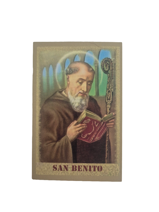 Estampita San Benito