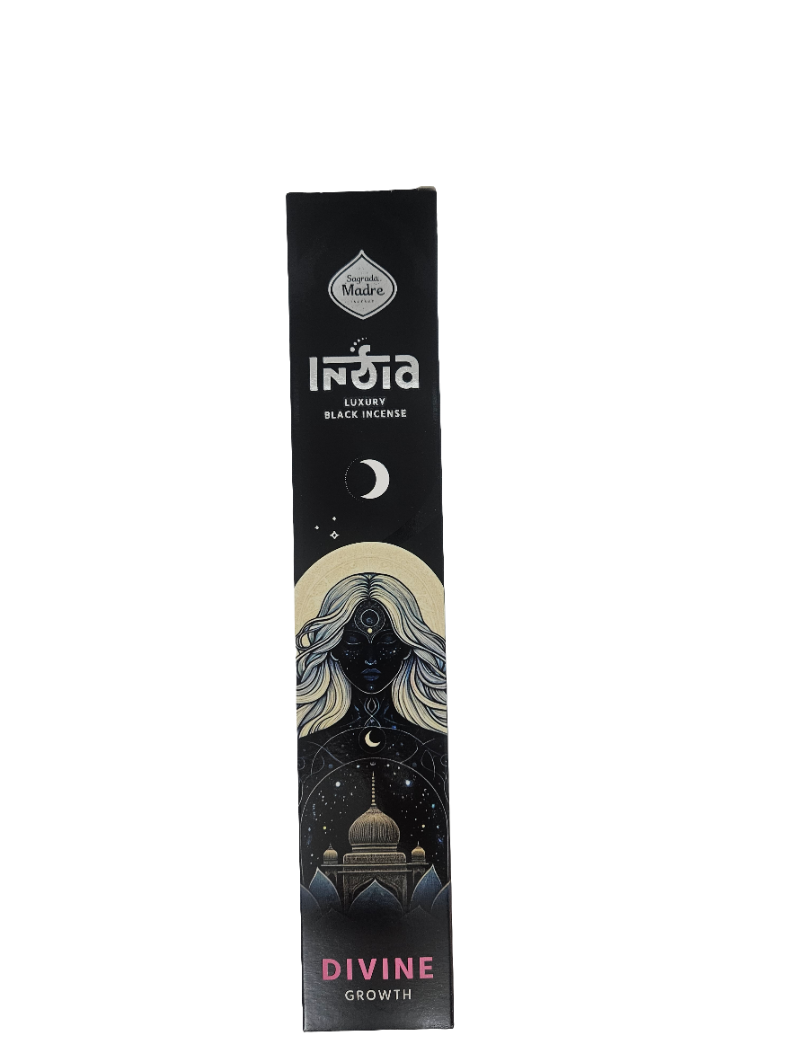 Incienso Varillas India Black Sagrada Madre - Aromas para Conexión y Crecimiento Espiritual