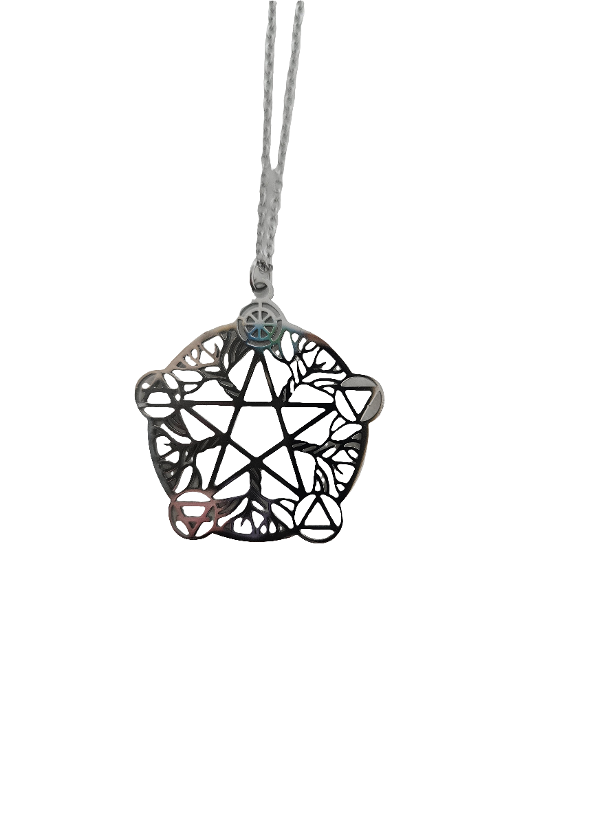 Tree of Life Pentacle Pendant - Silver